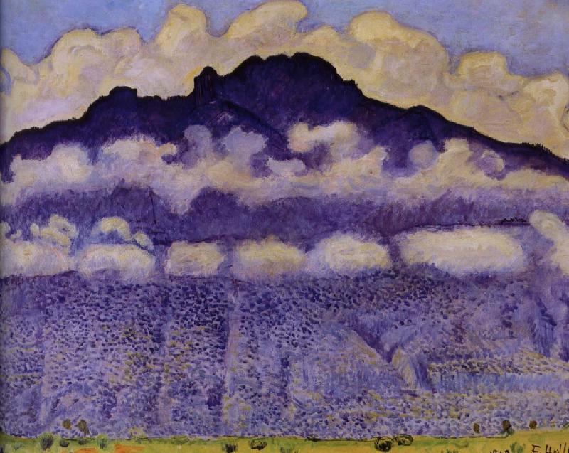 Ferdinand Hodler malning av ett berg